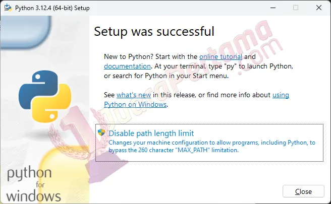 Instalasi Python for Windows 3