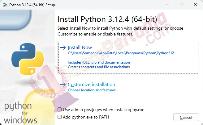 Instalasi Python for Windows