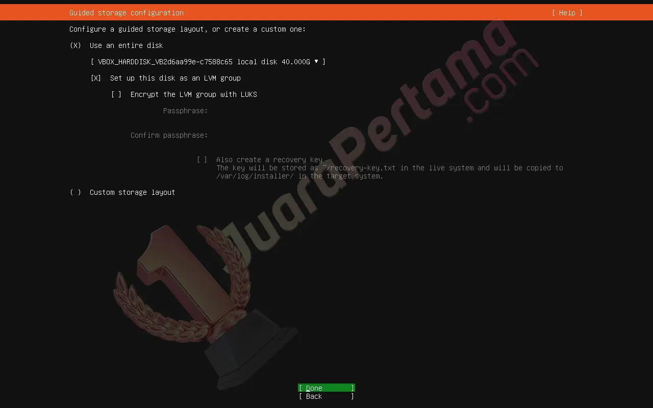 Instalasi Ubuntu Server di VirtualBox - Setup 9