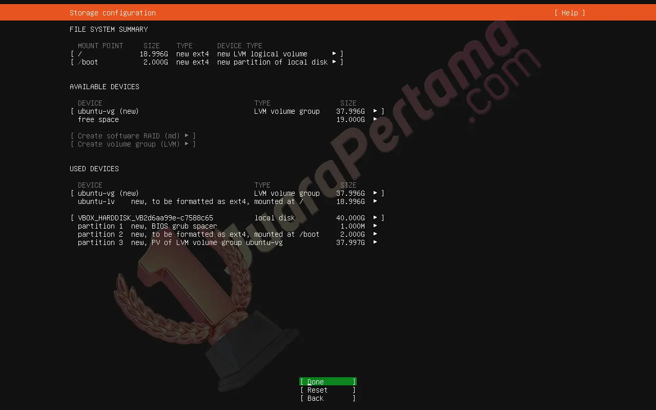 Instalasi Ubuntu Server di VirtualBox - Setup 10