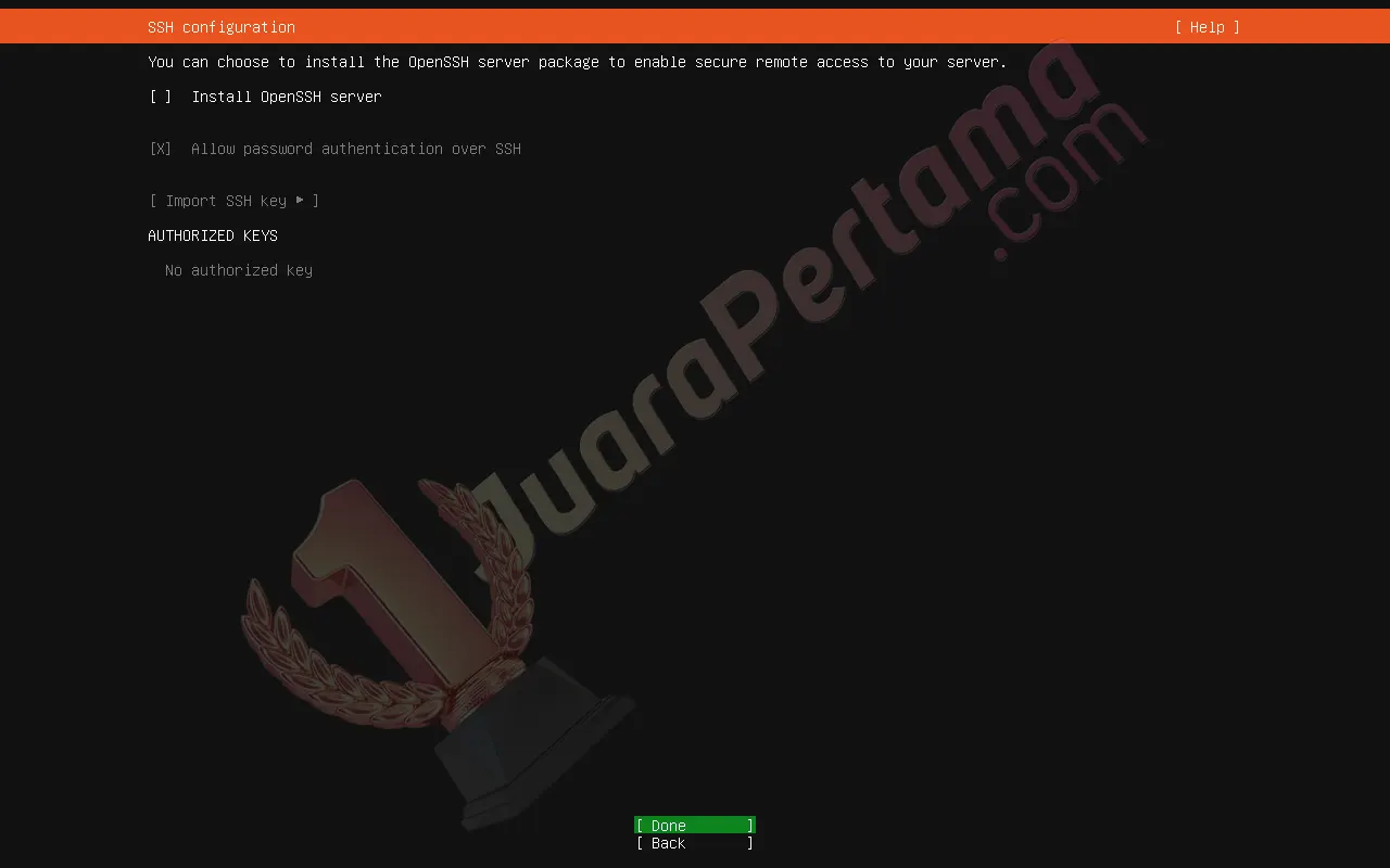 Instalasi Ubuntu Server di VirtualBox - Setup 14