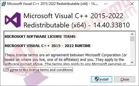 Instalasi Webserver - Visual C++ Redistributable Installation 1