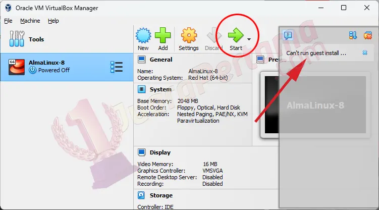 Install AlmaLinux di VirtualBox - create VM - 6