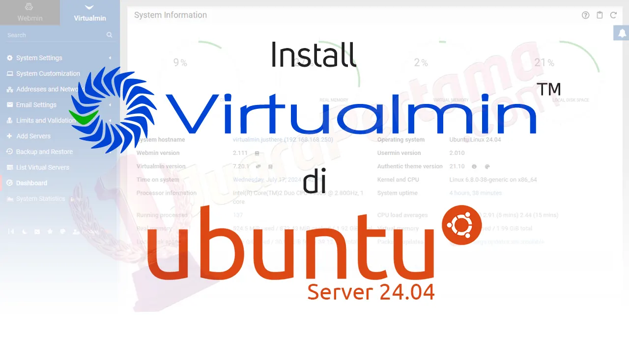 Install VirtualMin di Ubuntu 24.04 - Post Installation Wizard - Featured