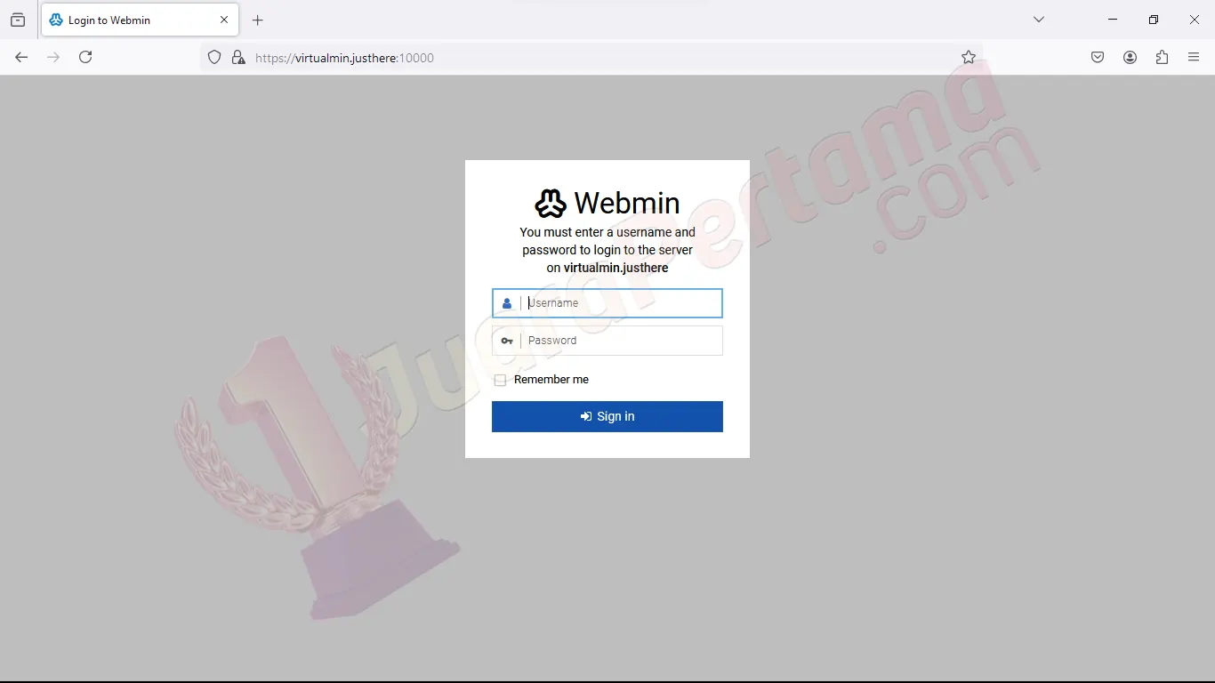 Install VirtualMin di Ubuntu 24.04 - Login