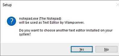 Panduan Instalasi WampServer - Select Text Editor