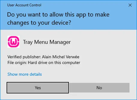 Panduan Instalasi WampServer - Tray Menu Manager UAC