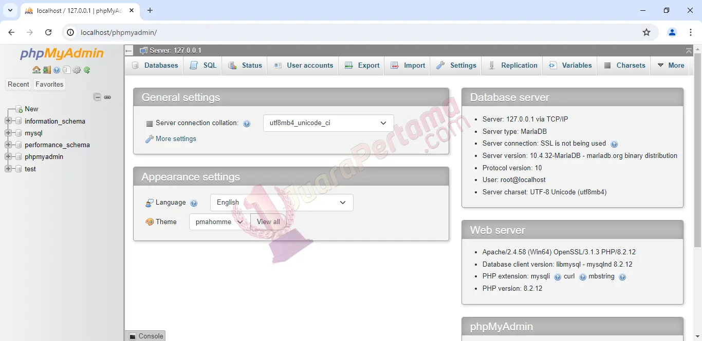 Panduan Instalasi XAMPP Server - phpMyAdmin