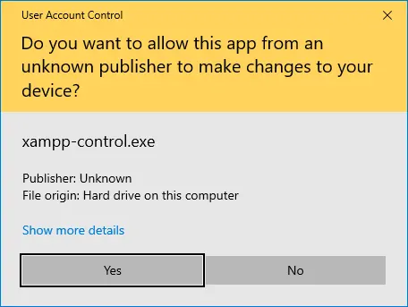 Panduan Instalasi XAMPP Server - as administrator - uac