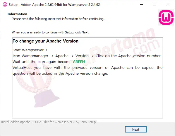 Update WampServer - Apache