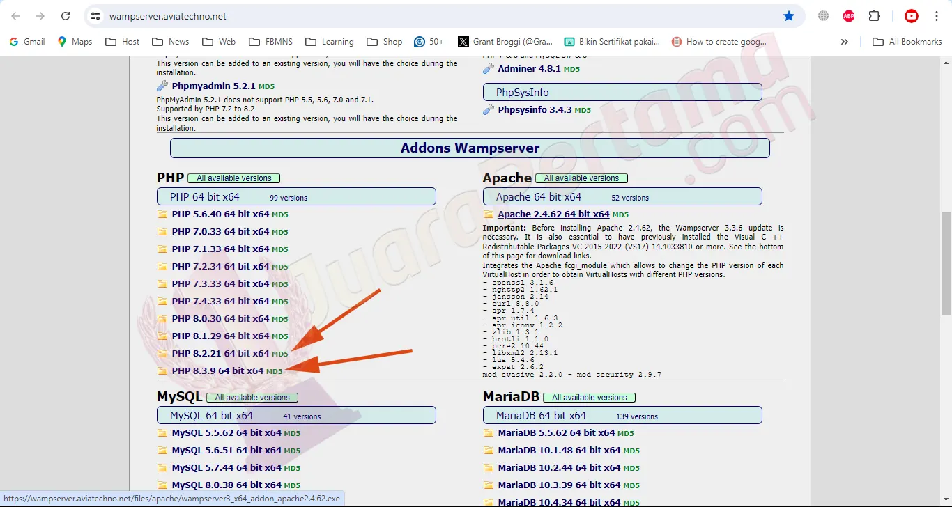 Update WampServer - Download 2