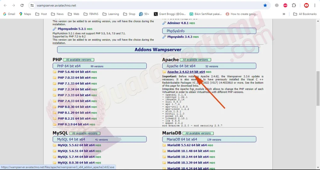 Update WampServer - Download 3