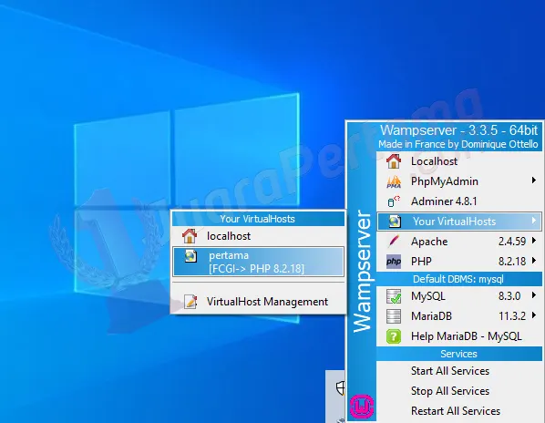 Virtual Host di WampServer - Virtual Host ready