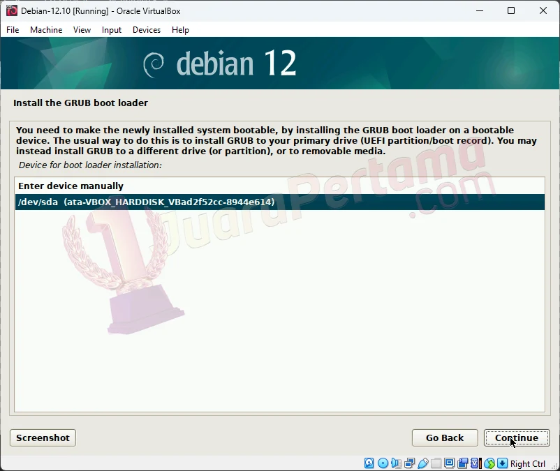 Install Debian 12.10 di VirtualBox - Create VM - Setup - 30