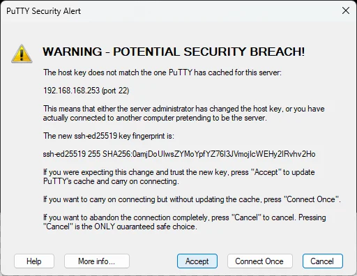 Membuat Static IP di Debian - PuTTY key