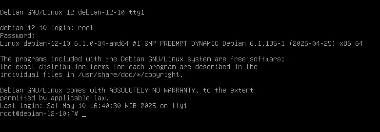 Membuat Static IP di Debian - root login