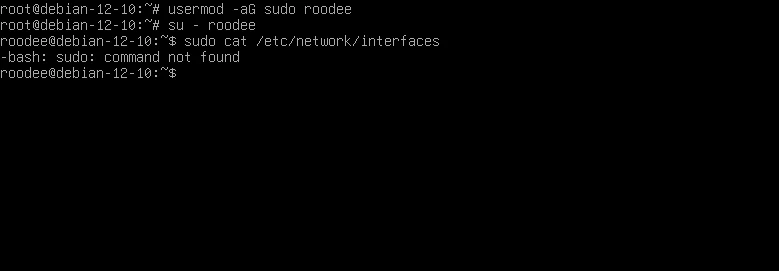 Membuat Static IP di Debian - sudo not found